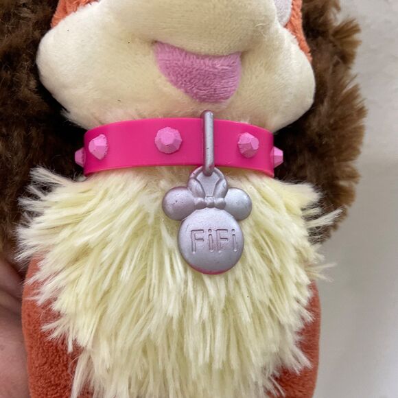 Disney Store Fifi the Pekingese Minnie Mouse's Pet Dog plush 6” brown - Picture 8 of 8